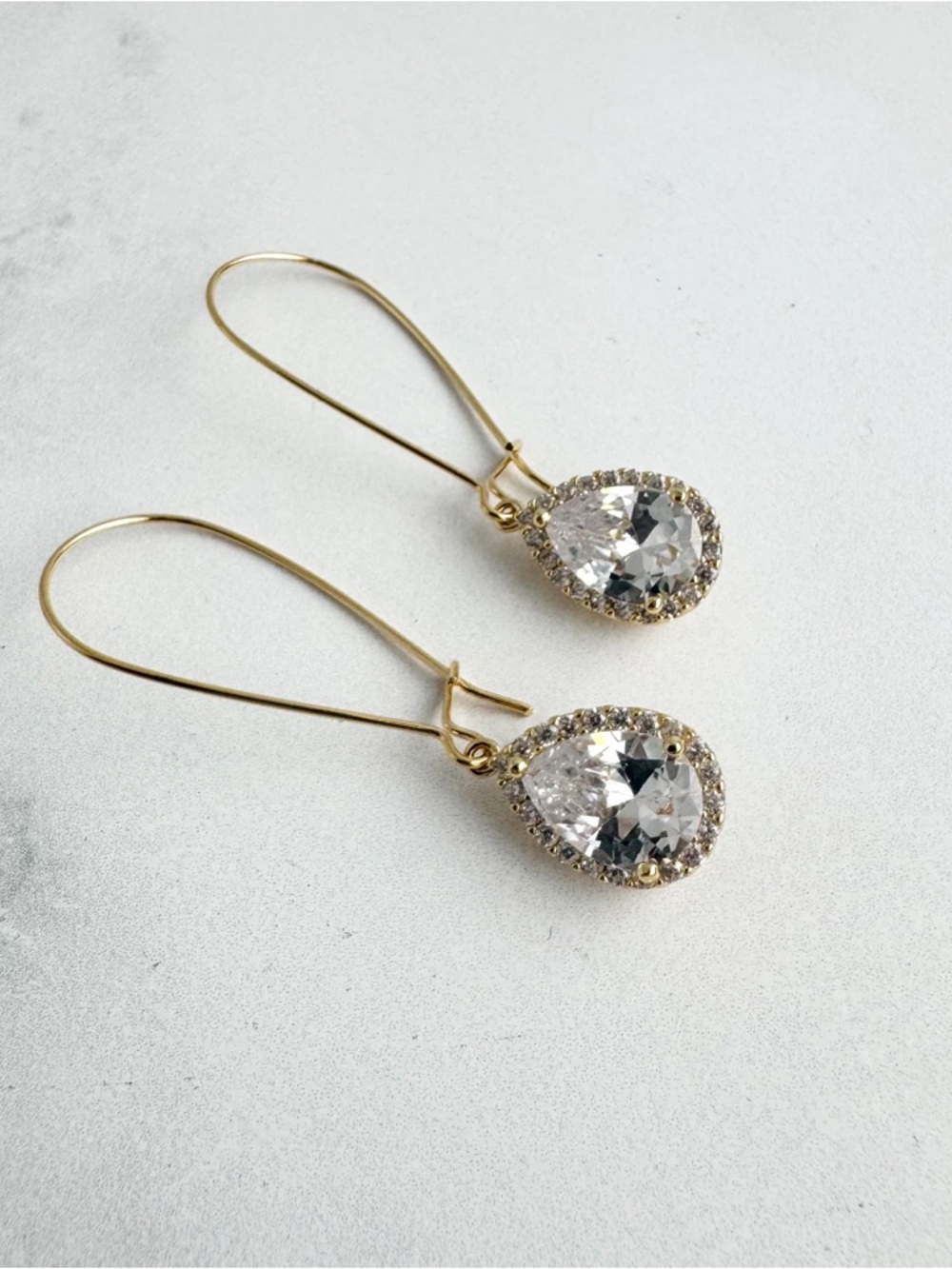 Teardrop Cubic Zirconia Earrings